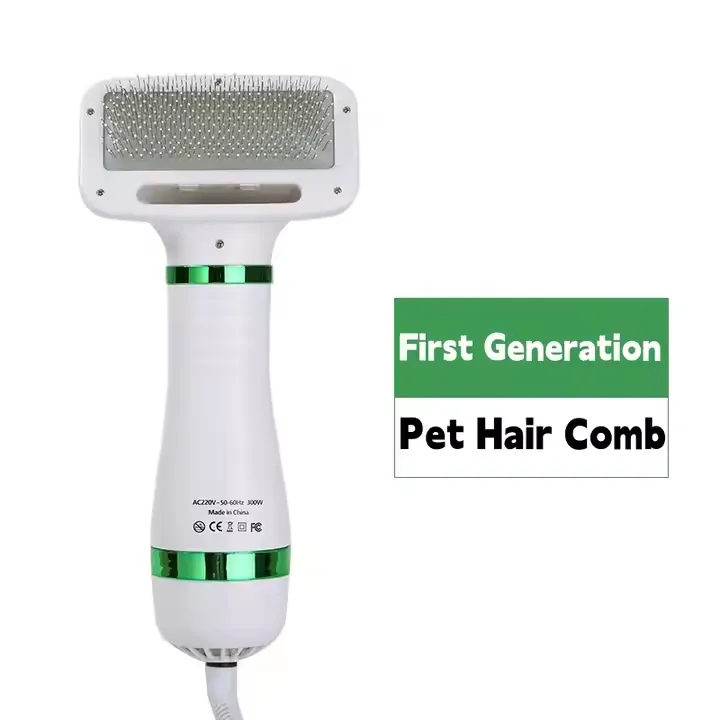 Pet Grooming Brush Dryer Adjustable Temperature ABS Material for Dog Cat Hair Cleaning