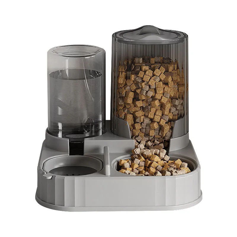 Cat Food Water Dispenser Set Gravity Pet Self Feeder for Indoor Small Medium Cats Dogs