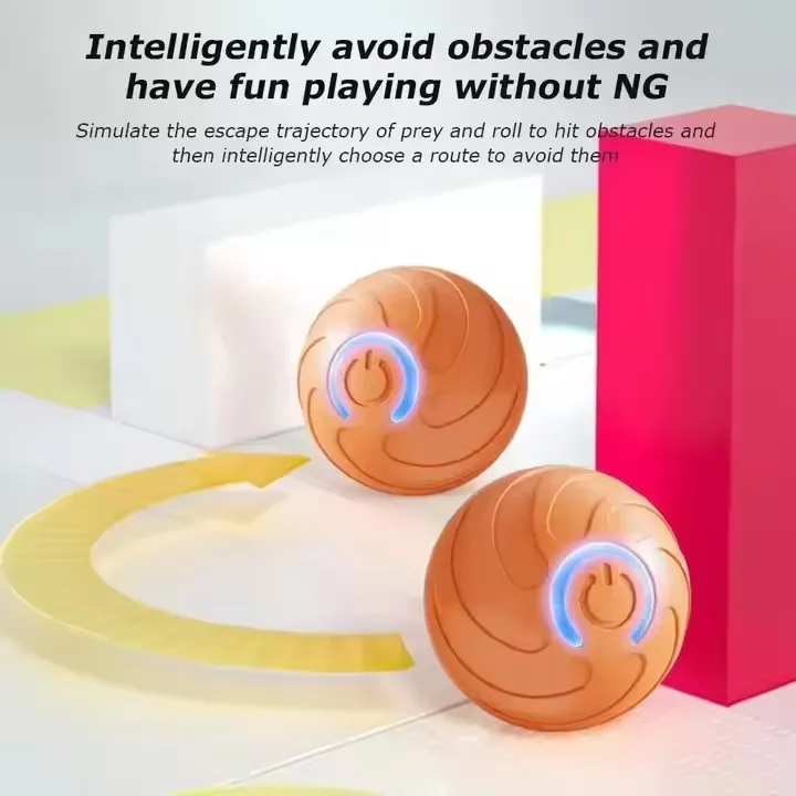 Electric Pet Cat Toys Self-moving Kitten Toy Automatic Rolling Smart Cat Ball Training 